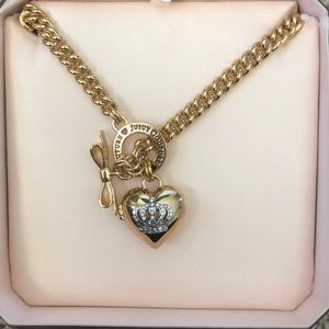 Juicy couture golden locket necklace
